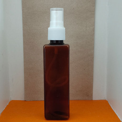 100ml Amber Square White Mist Spray