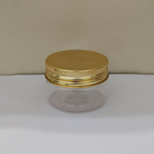 50 g Pet Jar with Aluminium Gold Screw Cap