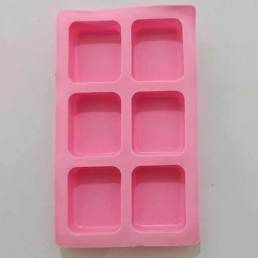 Square Blunt Shaped Soap Mould 6 cavity