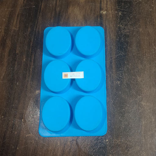 90 g Oval Shaped Soap Mold - 6 cavity