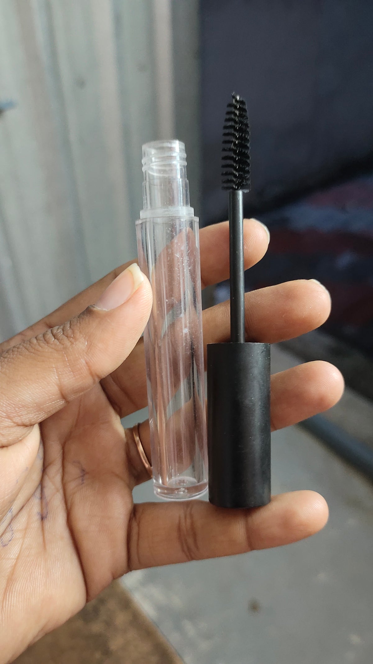 5 ml Transparent Mascara container With Black cap