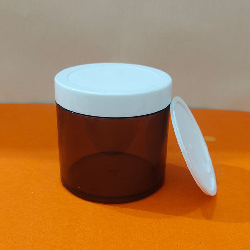 100 g Amber San Jar White Cap