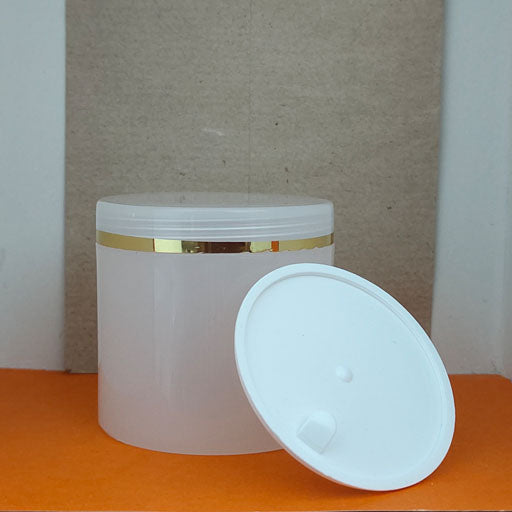 100 g Frosted PP Jar Gold Foiling Cap