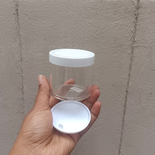 100 g Transparent SanJar White Cap
