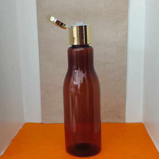 100ml Amber Burt Gold Flip Top Cap