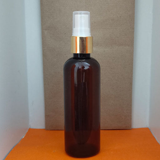 100 ml Amber Round Gold Collar Mist Spray