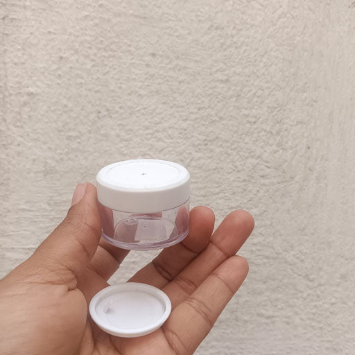 15 g Transparent San Jar White Cap