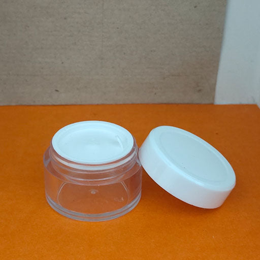 15g Transparent San Jar  White Cap