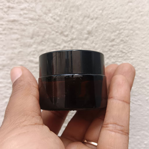 15 g Amber Glass Jar Black Cap