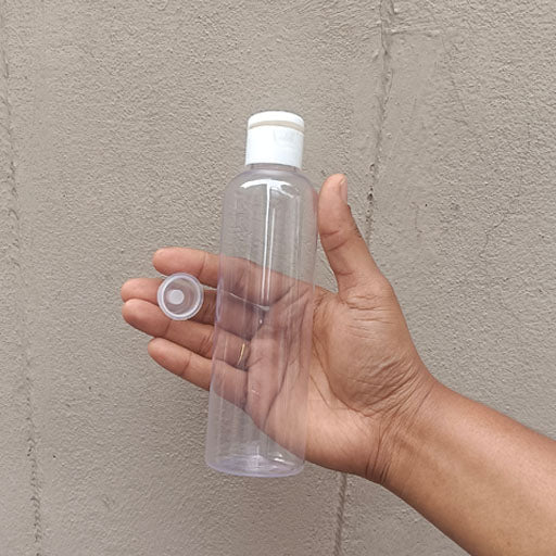 200 ml Round Transparent White Flip Top Cap