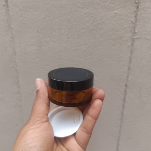 25 g Amber San Jar Black Cap