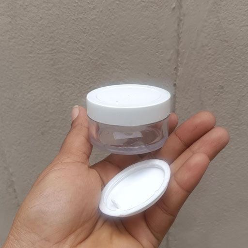 25 g Transparent San Jar White Cap
