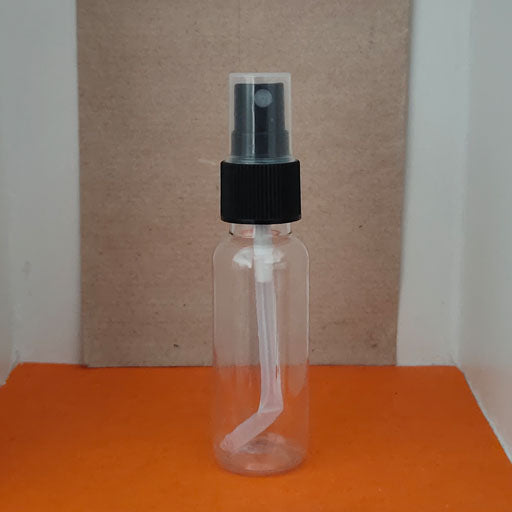 30 ml Transparent Round Black Mist Spray