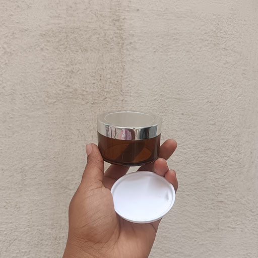 50 g Amber SanJar Silver Cap