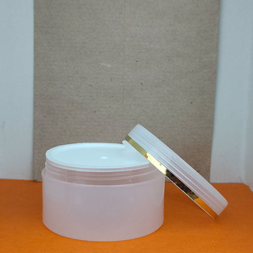 50 g Frosted PP Jar Gold  Foiling Cap
