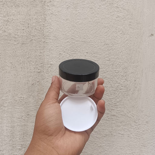 50 g Transparent San Jar Black Cap