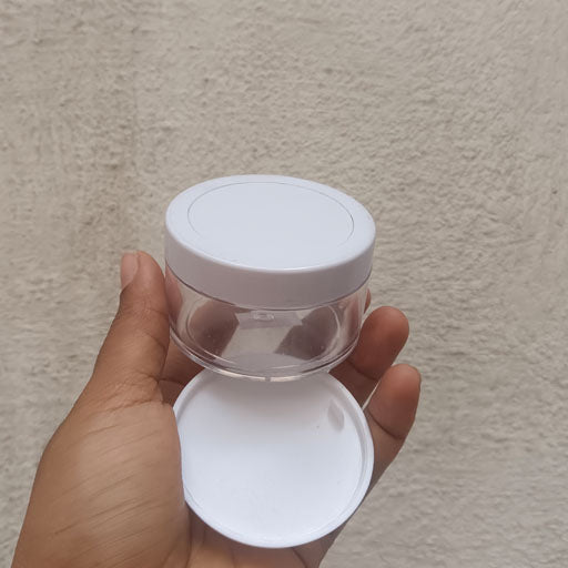 50 g Transparent San Jar White Cap