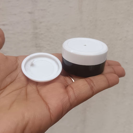 8 g Amber San Jar White cap