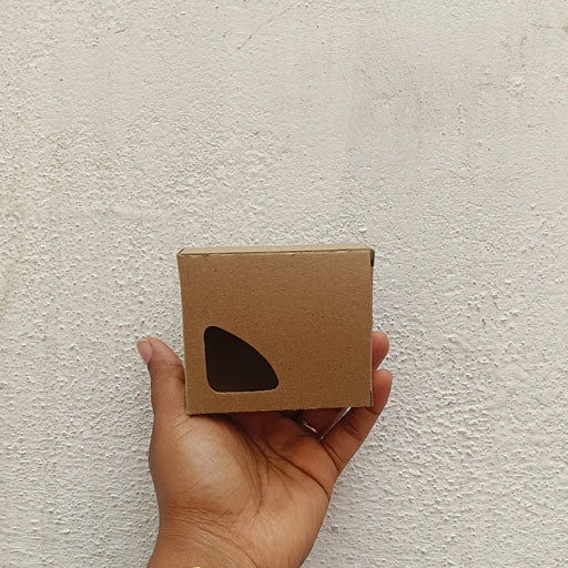 Square Brown Soap Box Curved Triangle Shaped Window
